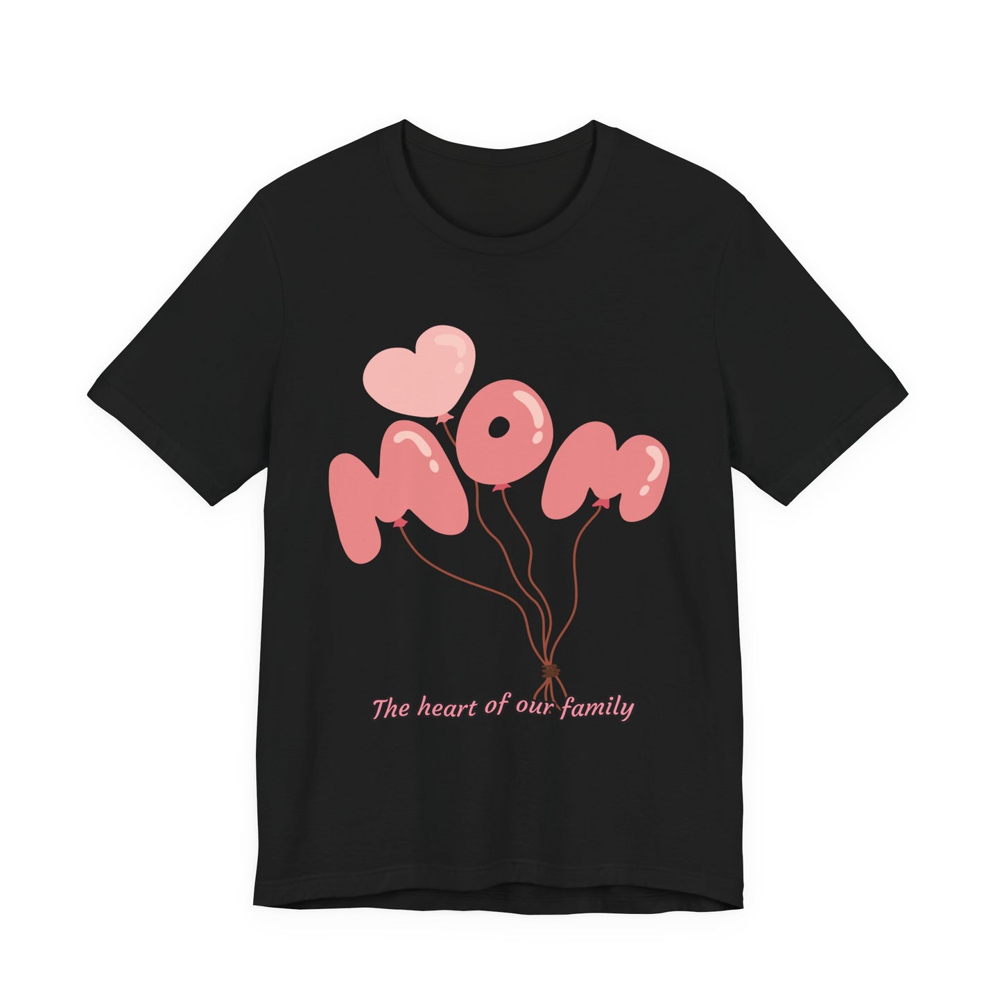 Mom Balloon Graphic Tee, Mother's Day Gift, Family Love Shirt, Cute Mom T-Shirt, Heartfelt Gift for Moms