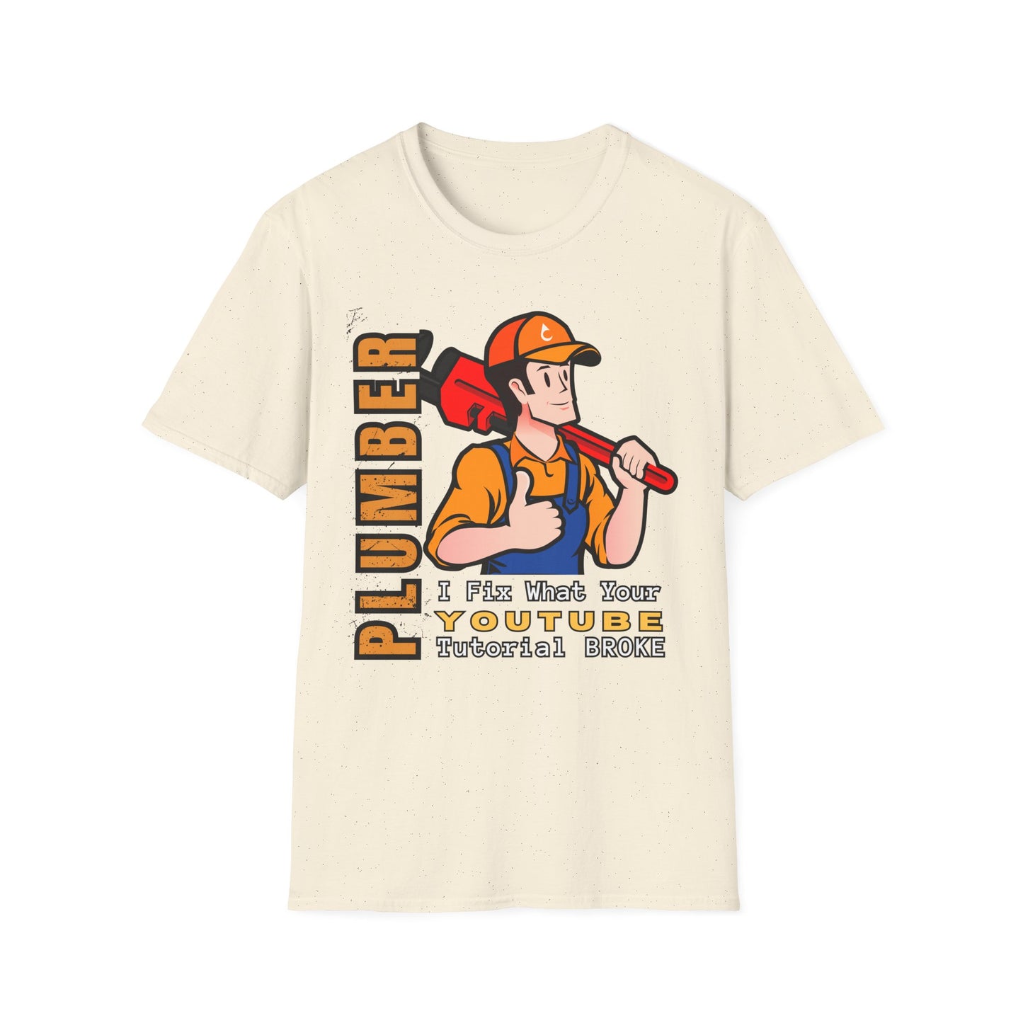 Plumber Fix Things T-Shirt, Casual Gift for Dads, Funny Work Top,, Unisex Softstyle Shirt, Plumbing Gift Idea
