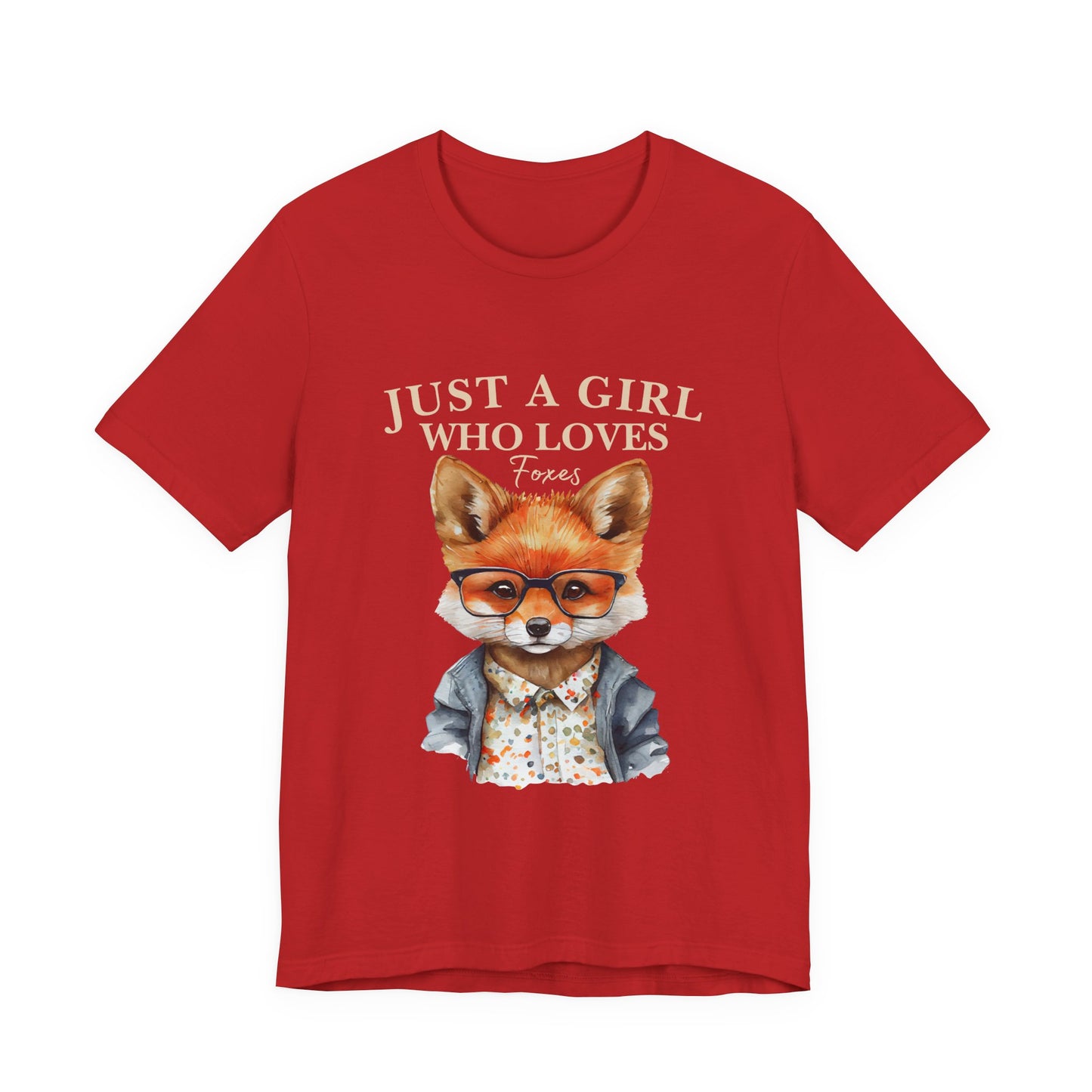 Cute Fox Graphic Tee for Animal Lovers, Fun Gift for Girls, Nature Lover Shirt, Animal Themed Apparel, Perfect for Casual Outings