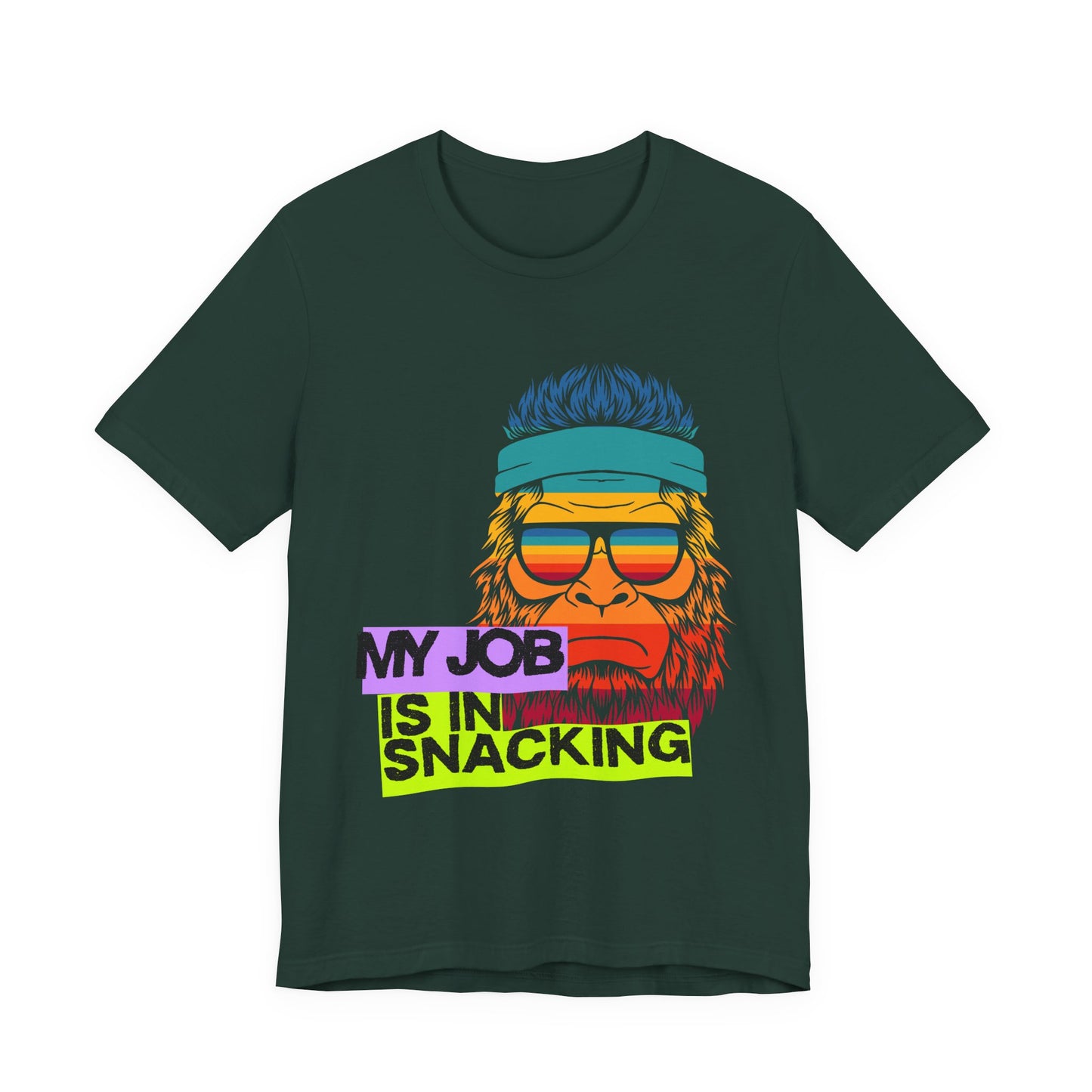 Funny Snack Lover Tee, Humorous Gift for Foodies, Unisex Graphic Shirt, Job in Snacking T-Shirt, Quirky Apparel for All Occasions, Gamer Tee