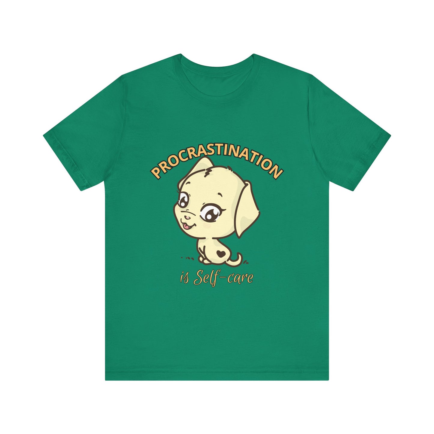 Procrastination is Self-Care Tee, Unisex Fashion T-Shirt, Cute Dog Graphic Tee, Relaxation Gift, Daily Comfort Top