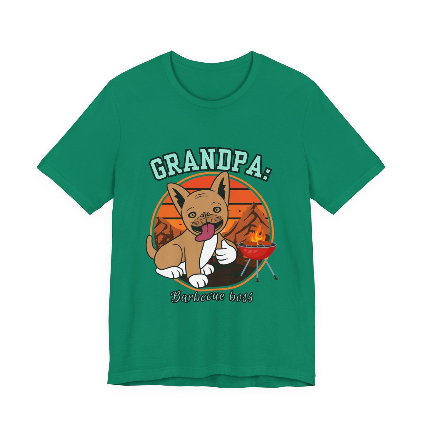 Funny Grandpa Barbecue Tee, Unisex Short Sleeve T-Shirt for Grill Masters, Gift for Father's Day, Dog Lovers, BBQ Parties, Casual Wear