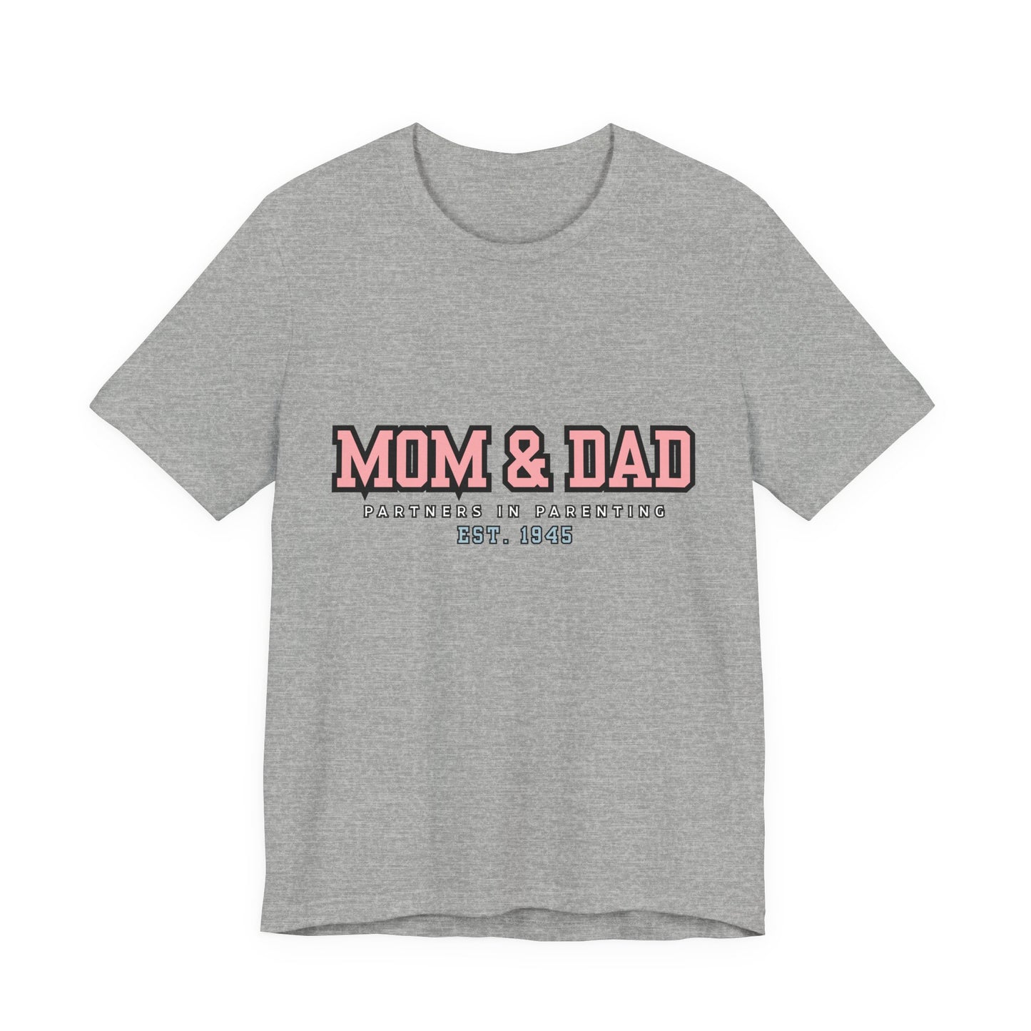 Mom & Dad Partner in Parenting Tee, Family Matching Tee, Parent T-Shirt, Gift for New Parents, Cute Family Shirt, Unisex Graphic Tee