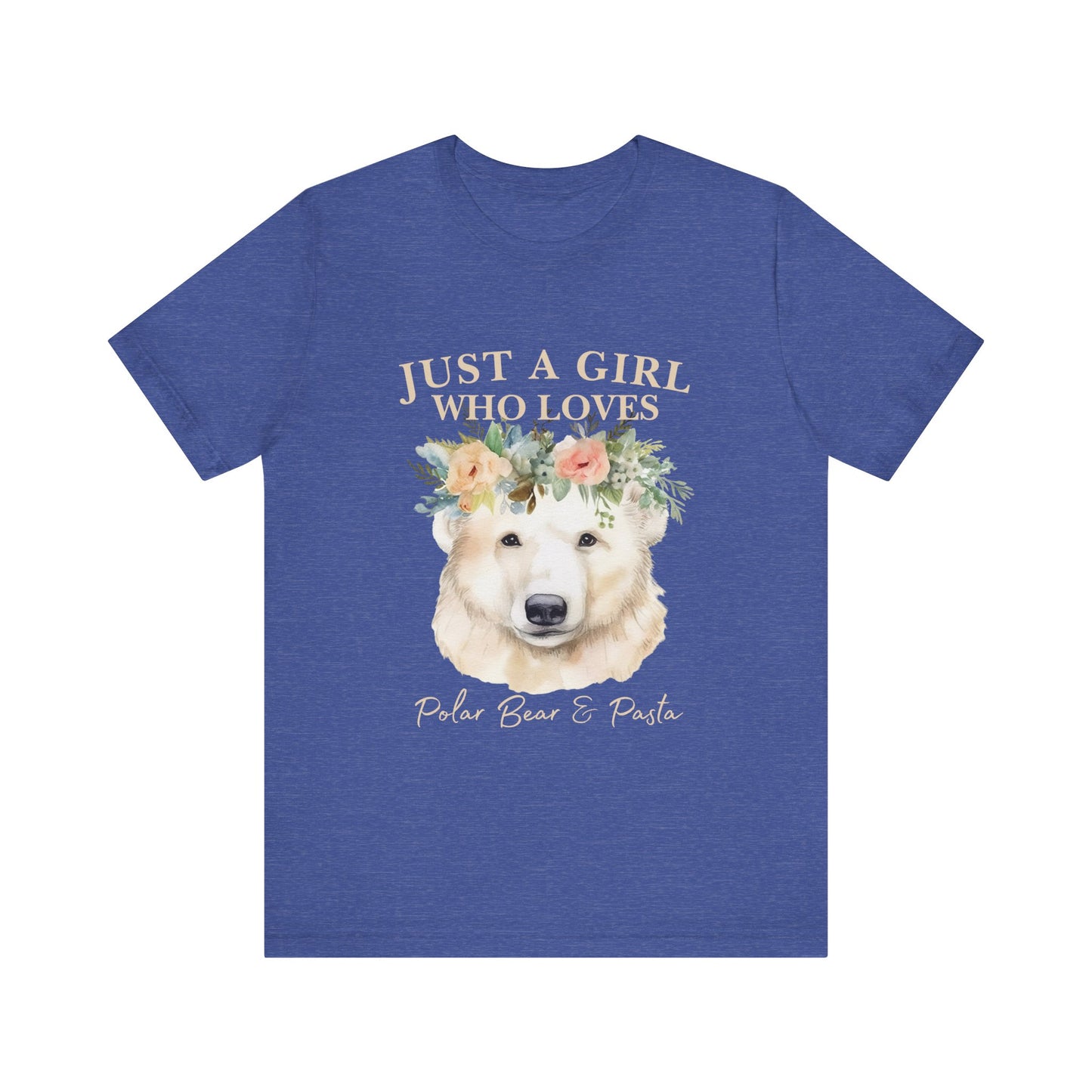 Just a Girl Who Loves Polar Bears Tee, Cute Animal Lover Gift, Nature Tee, Casual Wear, Eco-friendly Shirt, Pet Lover Apparel
