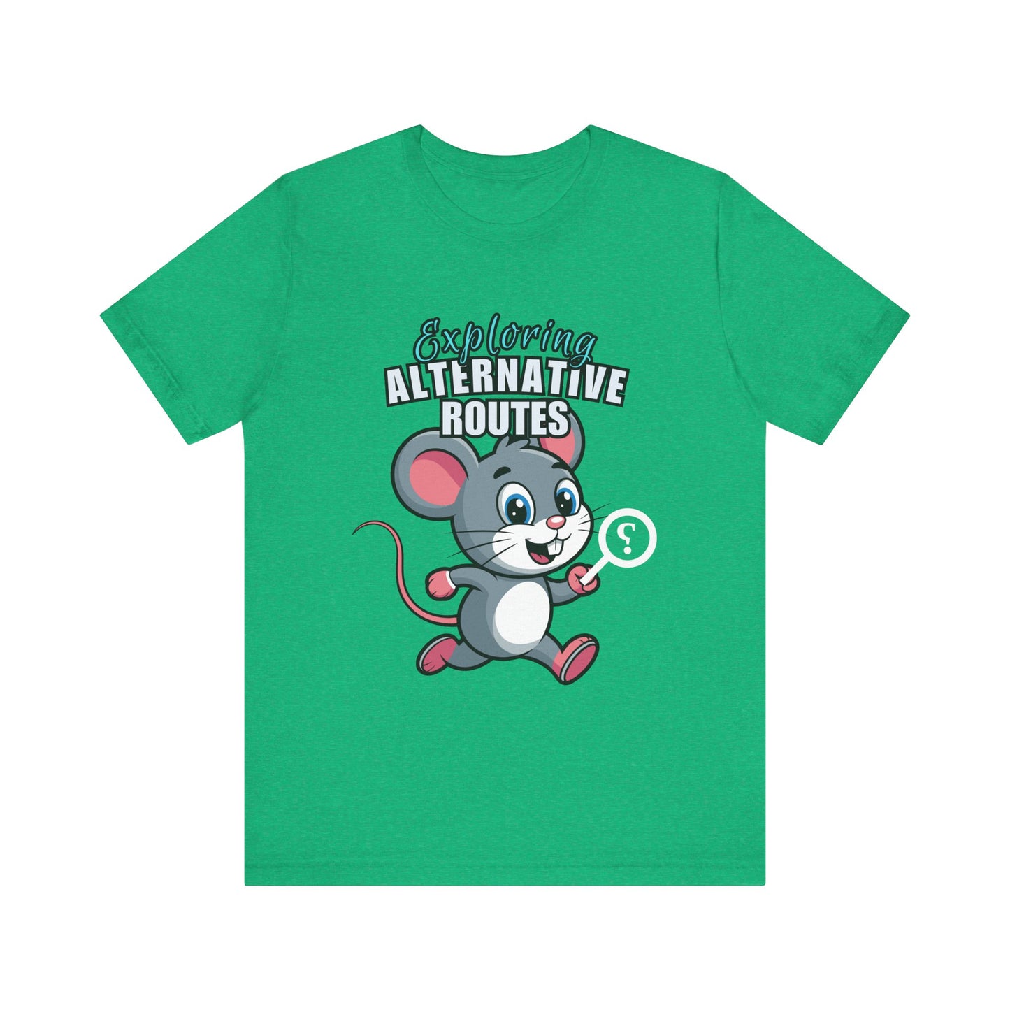 Exploring Alternative Routes Tee, Fun Mouse Graphic T-Shirt, Unisex Casual Shirt, Gift for Animal Lovers, Kids & Adults