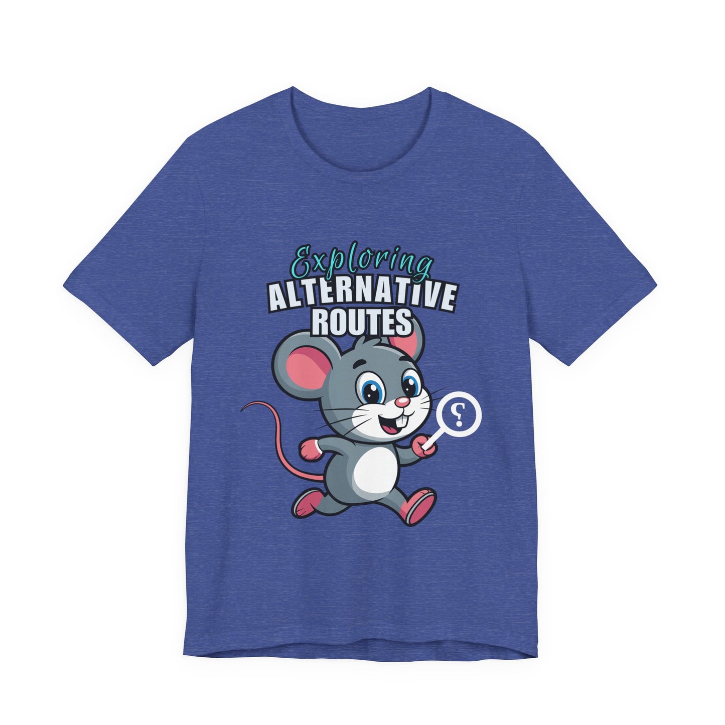 Exploring Alternative Routes Tee, Fun Mouse Graphic T-Shirt, Unisex Casual Shirt, Gift for Animal Lovers, Kids & Adults