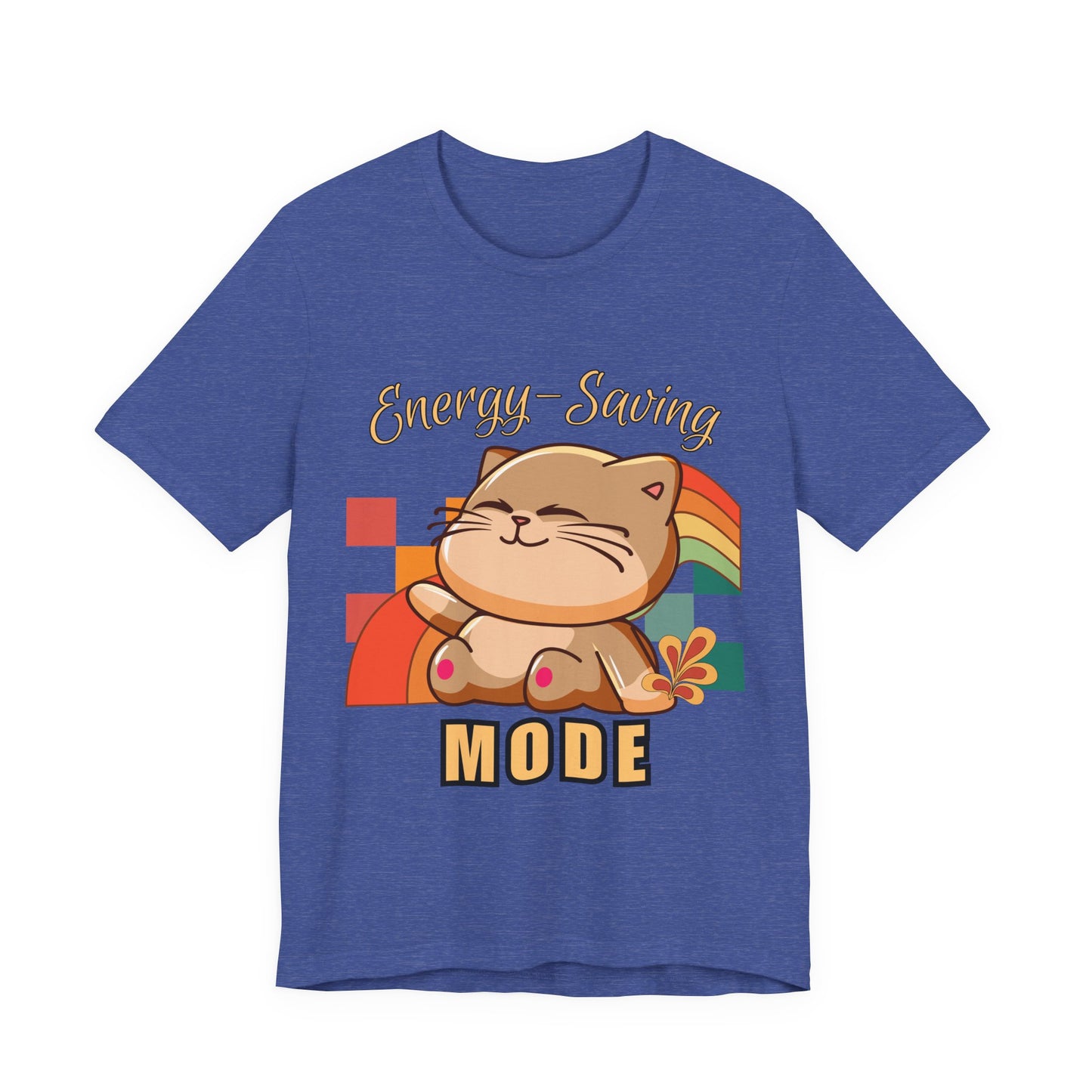 Energy Saving Mode, Snuggly Cat Mode Tee - Cute T-Shirt for Cat Lovers, Cozy Gift for Birthdays, Pet Lovers, Fun Fashion, Everyday Wear