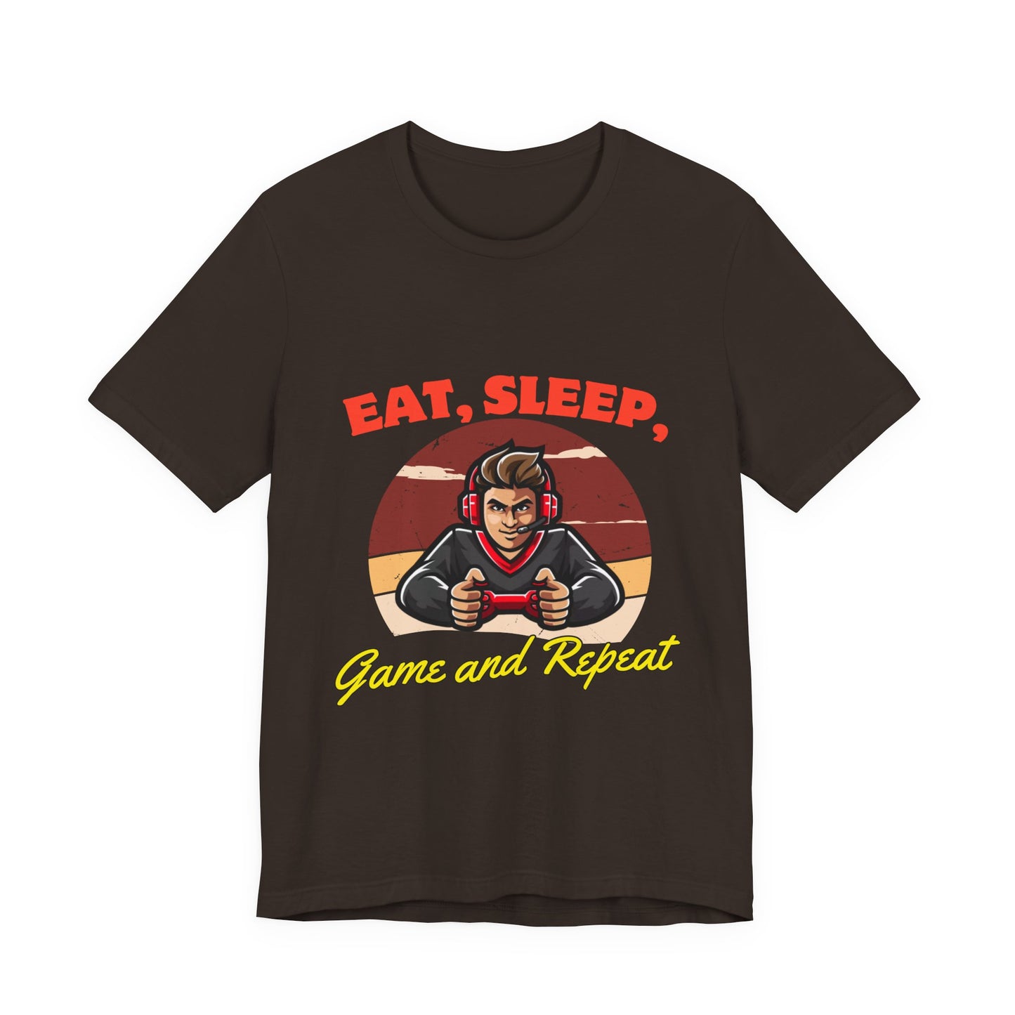 Gamer Lifestyle Tee - Eat, Sleep, Game & Repeat, Perfect for Gamers, Birthday Gift, Casual Wear, Gamer Apparel, Gaming Merchandise