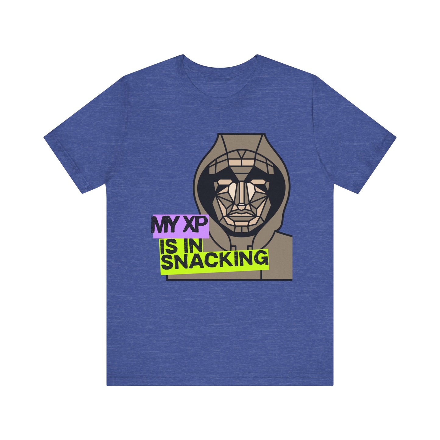 Snack Gaming Short Sleeve Tee, Funny Gamer T-Shirt, Gift for Gamers, Casual Wear, Snack Lover Tee, Unique Graphic Tee