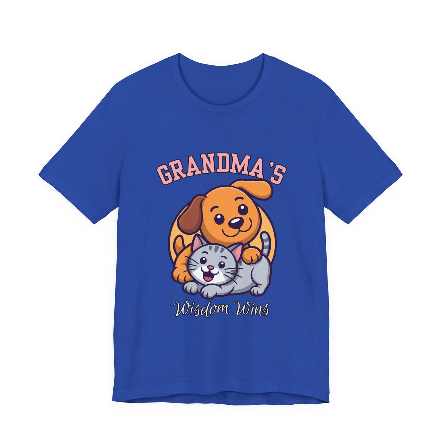 Grandma's Pet Love Tee - Cute Cat and Dog Design, Perfect Gift for Grandparents, Animal Lovers, Birthday, Family Gatherings, Casual Wear