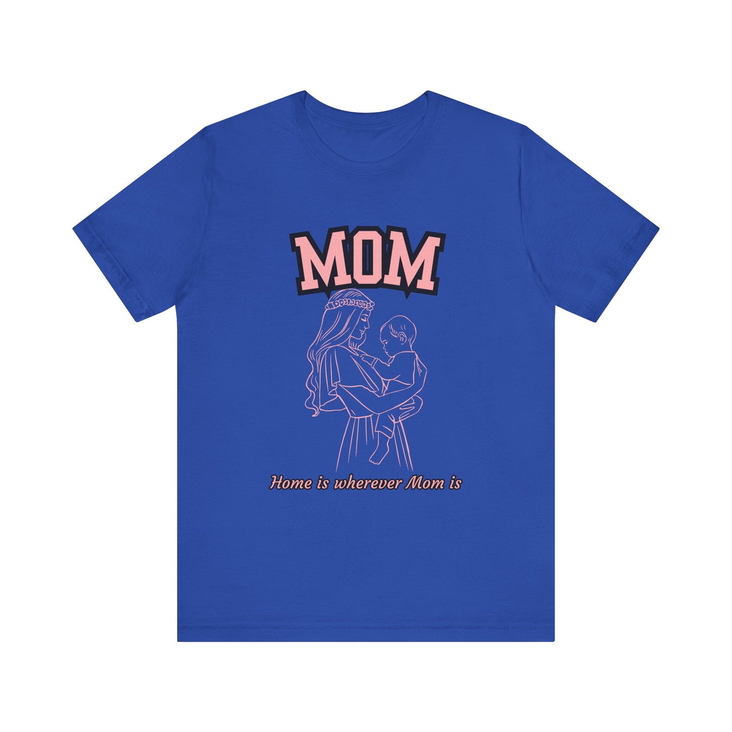 Mom Love Unisex Jersey Tee, Cute Gift for Mom, Mother’s Day Shirt, Casual Family Tee, Soft Cotton Top