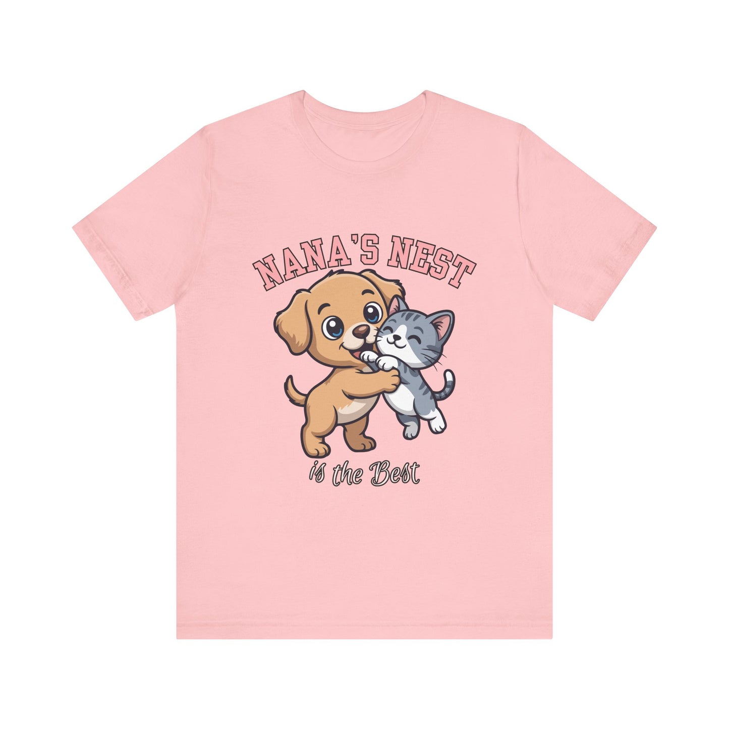 Nana's Nest Pets Unisex Tee, Cute Pet Lover T-Shirt, Gift for Dog and Cat Lovers, Family Reunion Shirt, Birthday Gift Idea