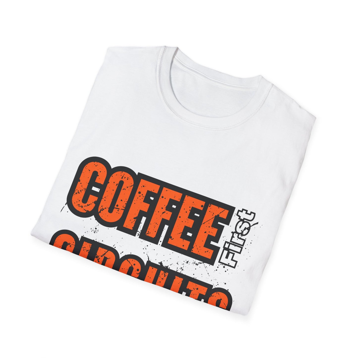 Coffee First Circuits Second Diode nisex Softstyle T-Shirt | Gift for Engineers, Electrician, Tech Lovers, DIY Design