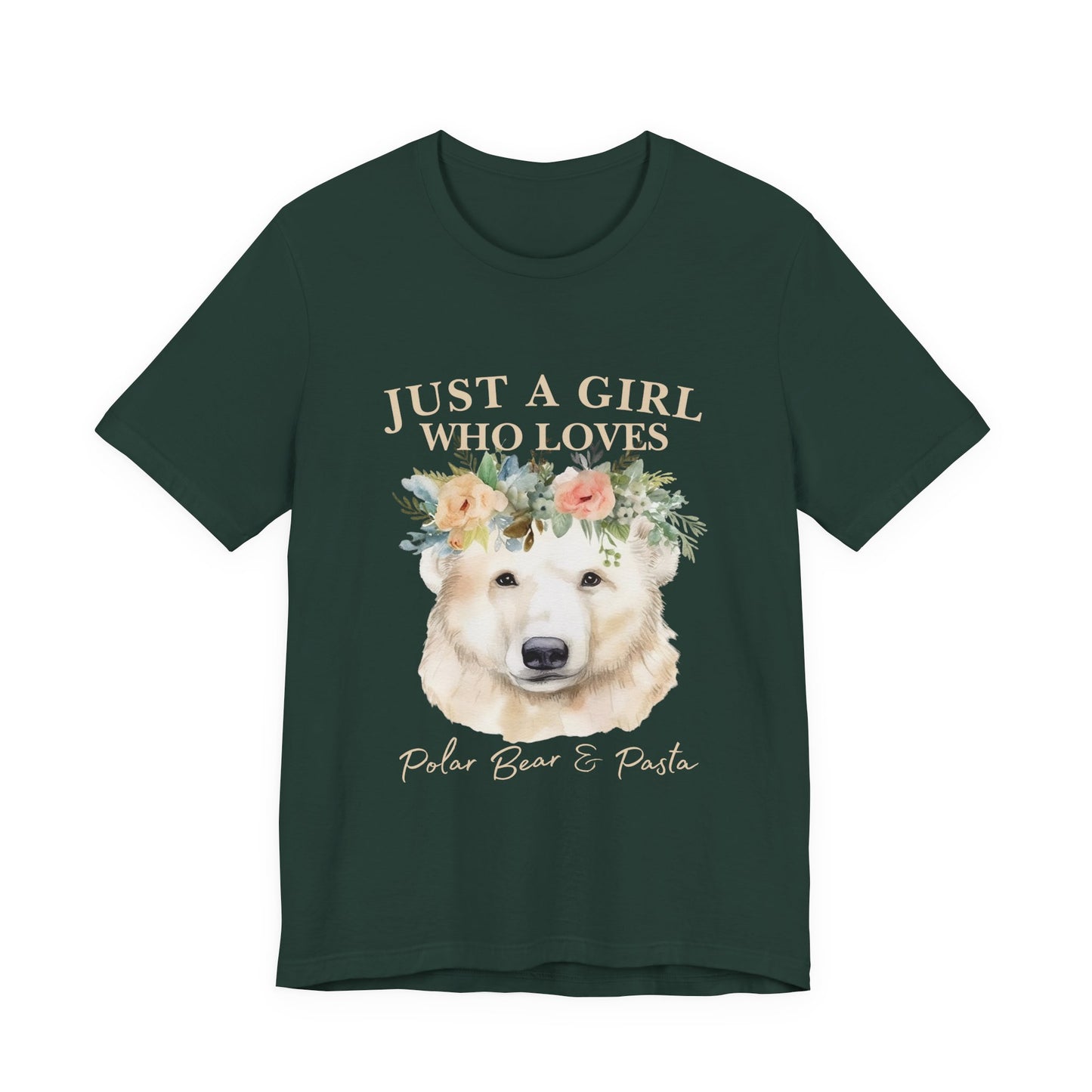 Just a Girl Who Loves Polar Bears Tee, Cute Animal Lover Gift, Nature Tee, Casual Wear, Eco-friendly Shirt, Pet Lover Apparel
