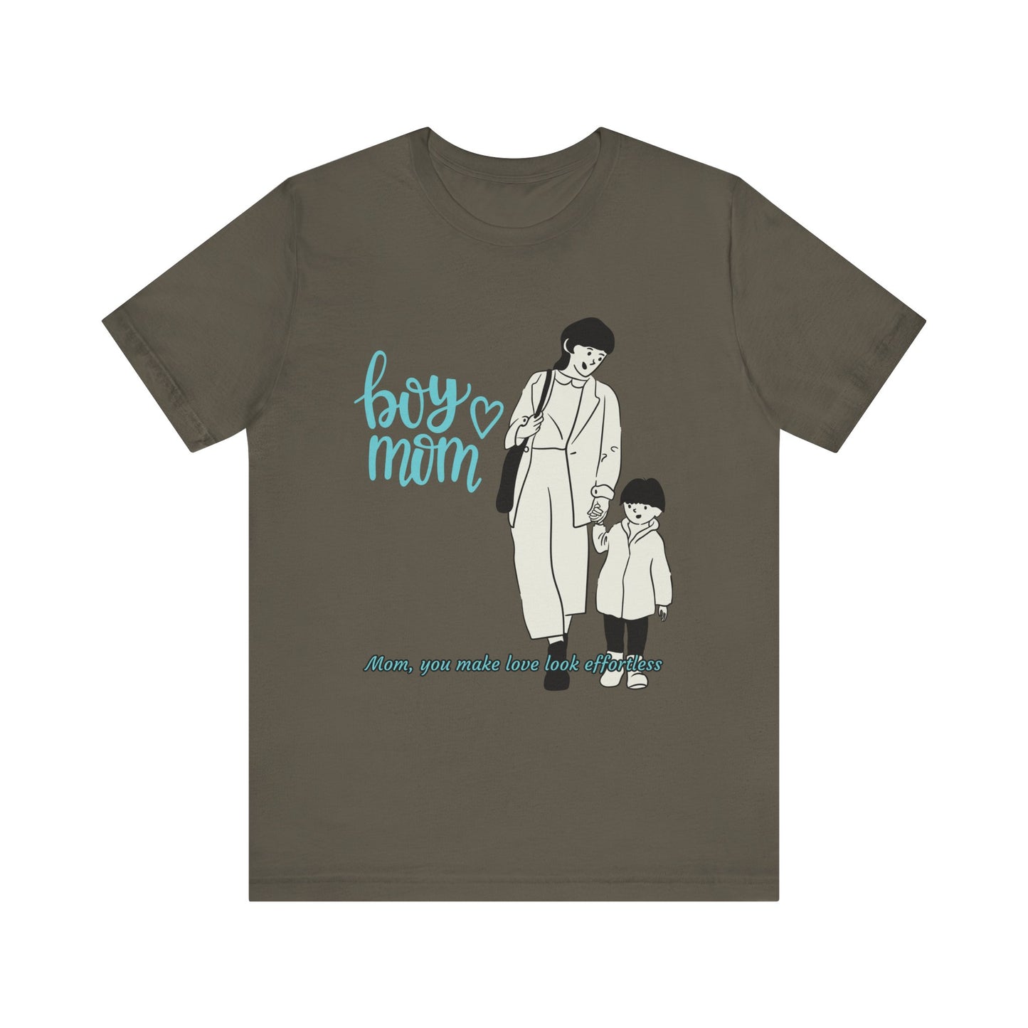 Boy Mom Short Sleeve Tee - Perfect Gifts for Mothers, Cute Family Outfits, Mom's Night Out, Mother's Day Apparel, Casual Everyday Wear