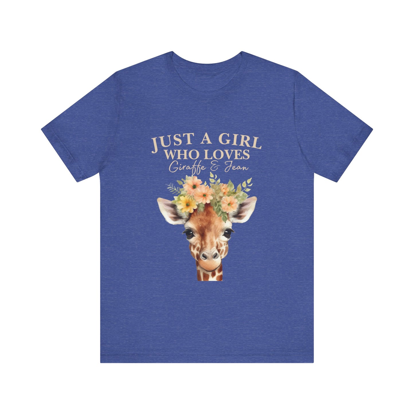Just a Girl Who Loves Giraffes Tee, Cute Animal Lover Gift, Summer Casual Fashion, Birthday Tee, Nature Enthusiast Shirt