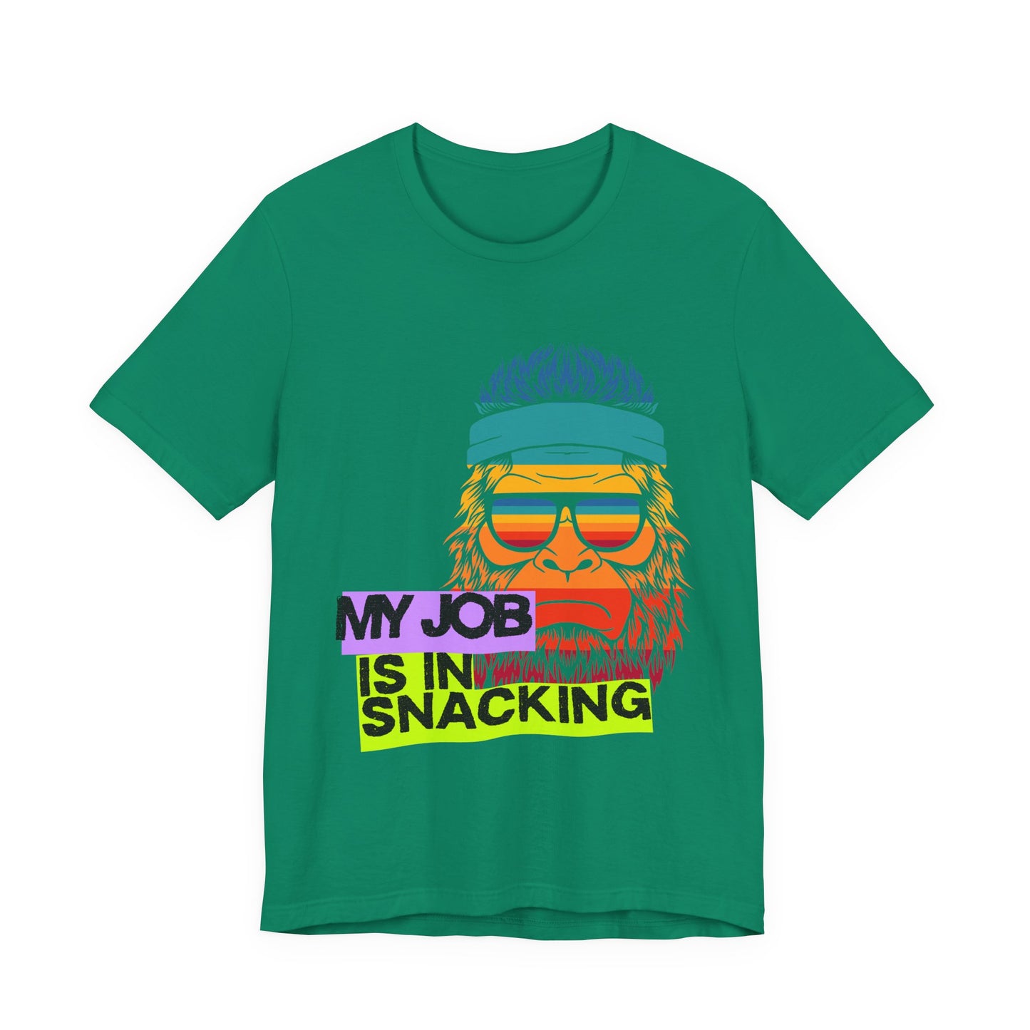 Funny Snack Lover Tee, Humorous Gift for Foodies, Unisex Graphic Shirt, Job in Snacking T-Shirt, Quirky Apparel for All Occasions, Gamer Tee