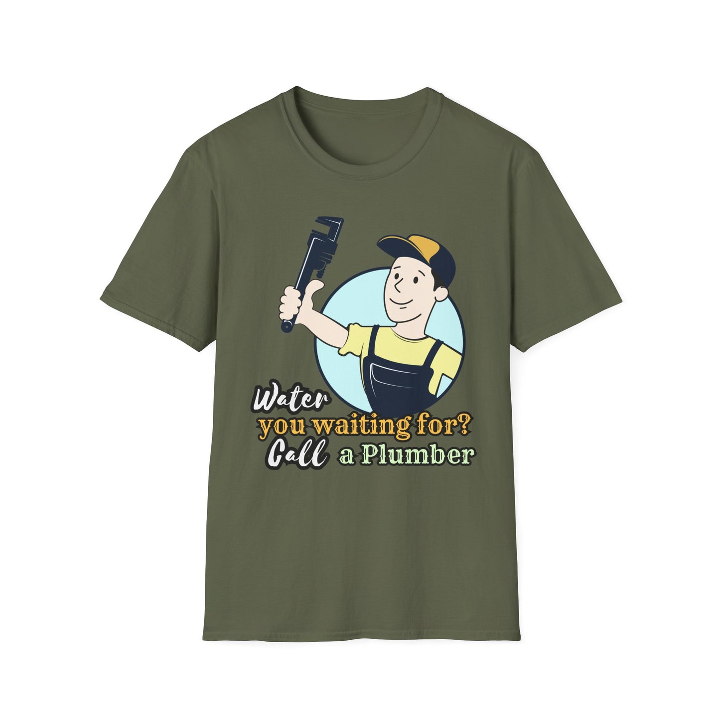 Funny Plumbing T-Shirt, Plumbing Gifts, Water You Waiting For?, Call a Plumber Shirt, Unisex Graphic Tee, Plumbing Humor Tee