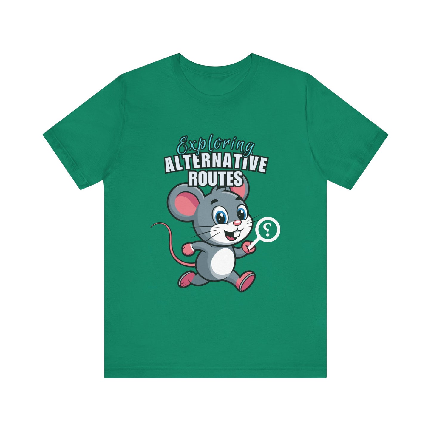 Exploring Alternative Routes Tee, Fun Mouse Graphic T-Shirt, Unisex Casual Shirt, Gift for Animal Lovers, Kids & Adults