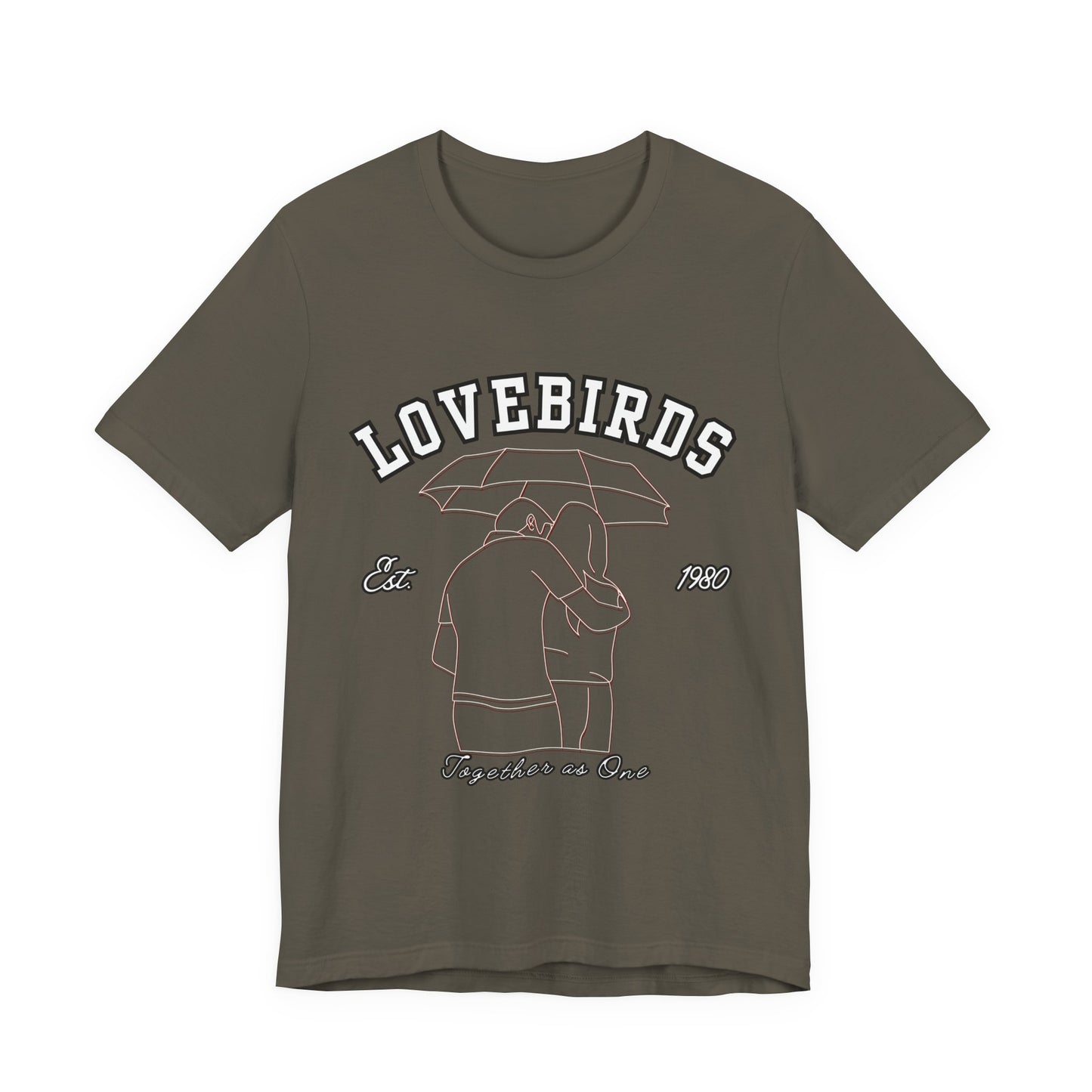 Lovebirds Unisex T-Shirt, Romantic Tee for Couples, Anniversary Gift, Valentine's Day Apparel, Gift for Her/Him, Cute Casual Wear