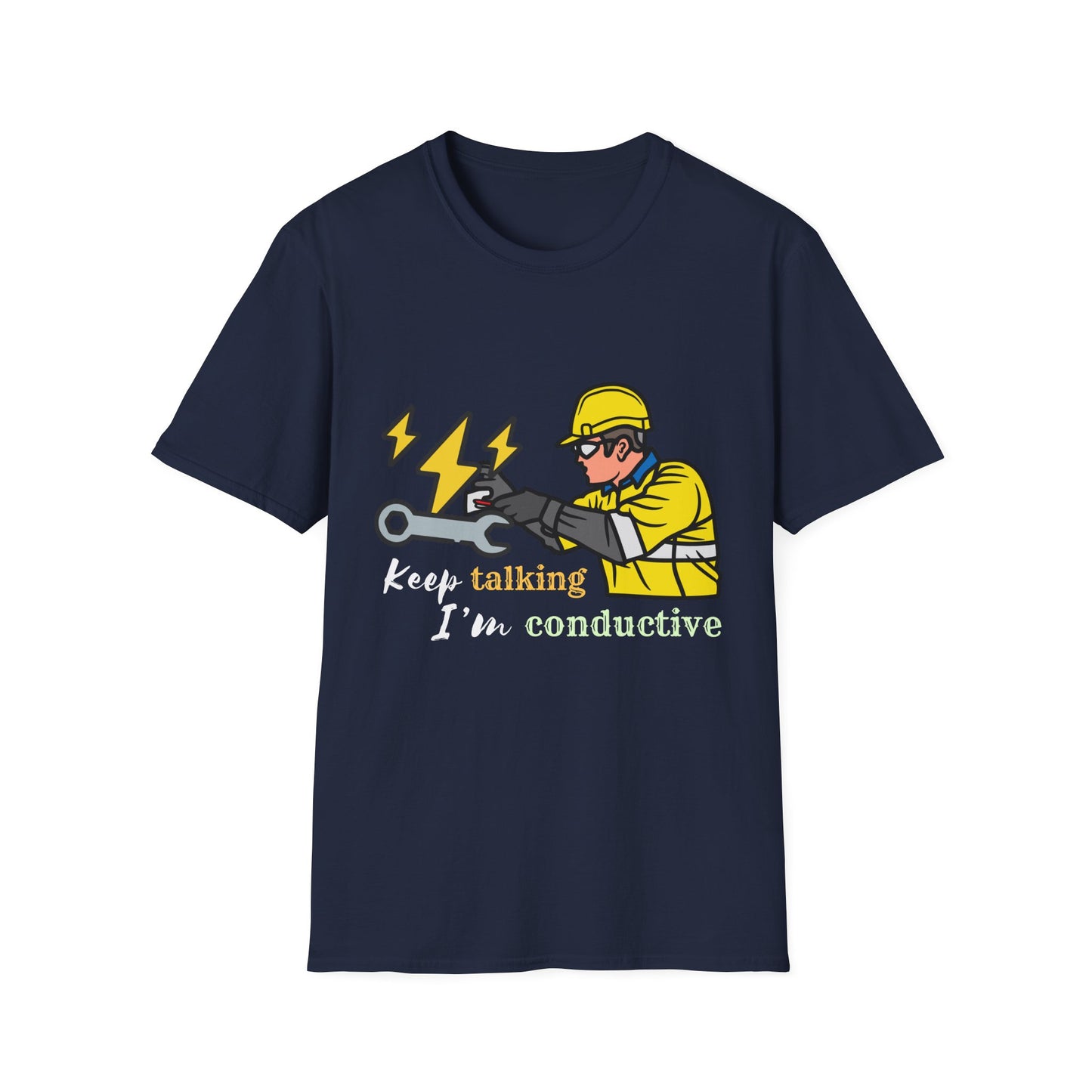 Electrician Humor T-Shirt, Funny Work Shirt, Gift for Electricians, Casual Tee, Unique Graphic Tee, Funny Labor Day Gift, Dad Gift