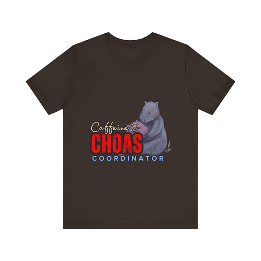 Caffeine Chaos Coordinator Tee, Funny T-Shirt, Casual Wear, Gift for Coffee Lovers, Humor Shirt