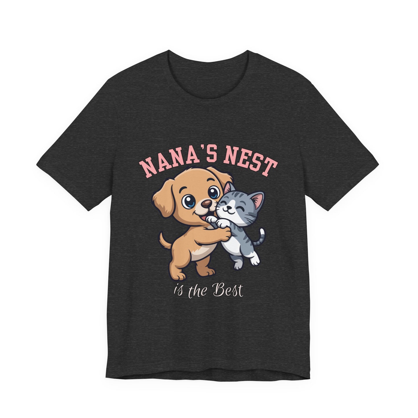 Nana's Nest Pets Unisex Tee, Cute Pet Lover T-Shirt, Gift for Dog and Cat Lovers, Family Reunion Shirt, Birthday Gift Idea
