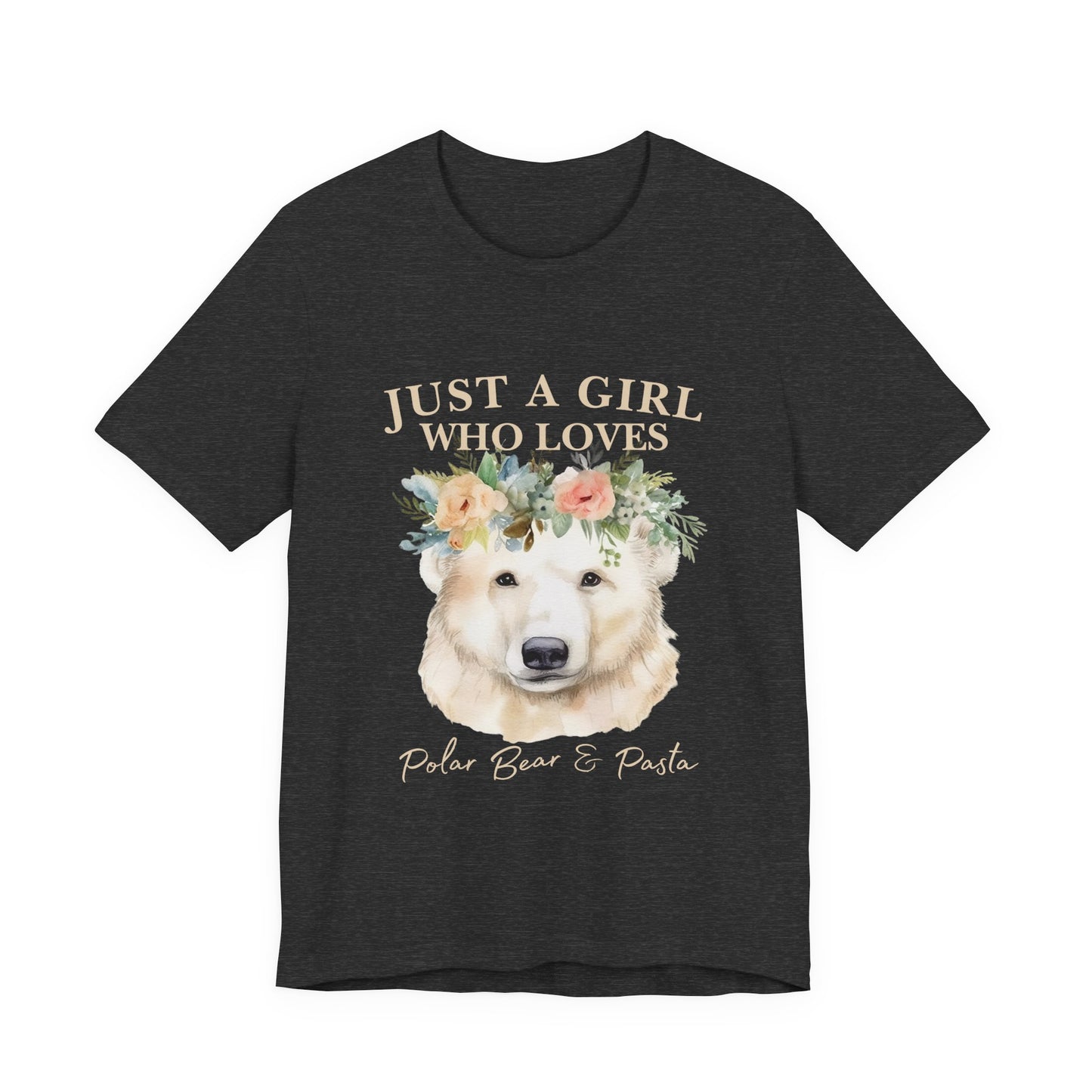 Just a Girl Who Loves Polar Bears Tee, Cute Animal Lover Gift, Nature Tee, Casual Wear, Eco-friendly Shirt, Pet Lover Apparel