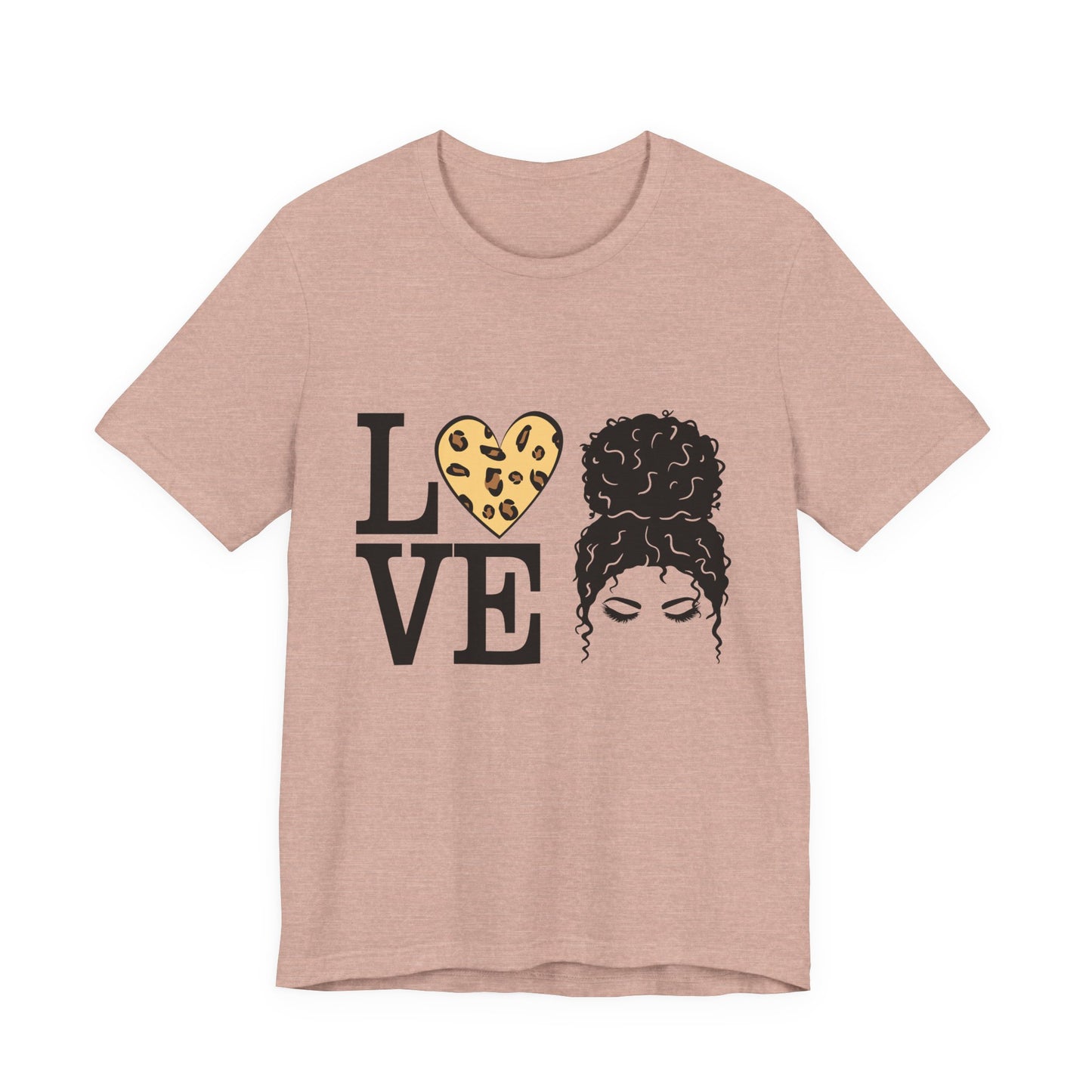 Love Print Girl Tee, Cute Gift for Dates, Casual Everyday Wear, Valentine's Day Top, Unique Fashion Statement for Ladies
