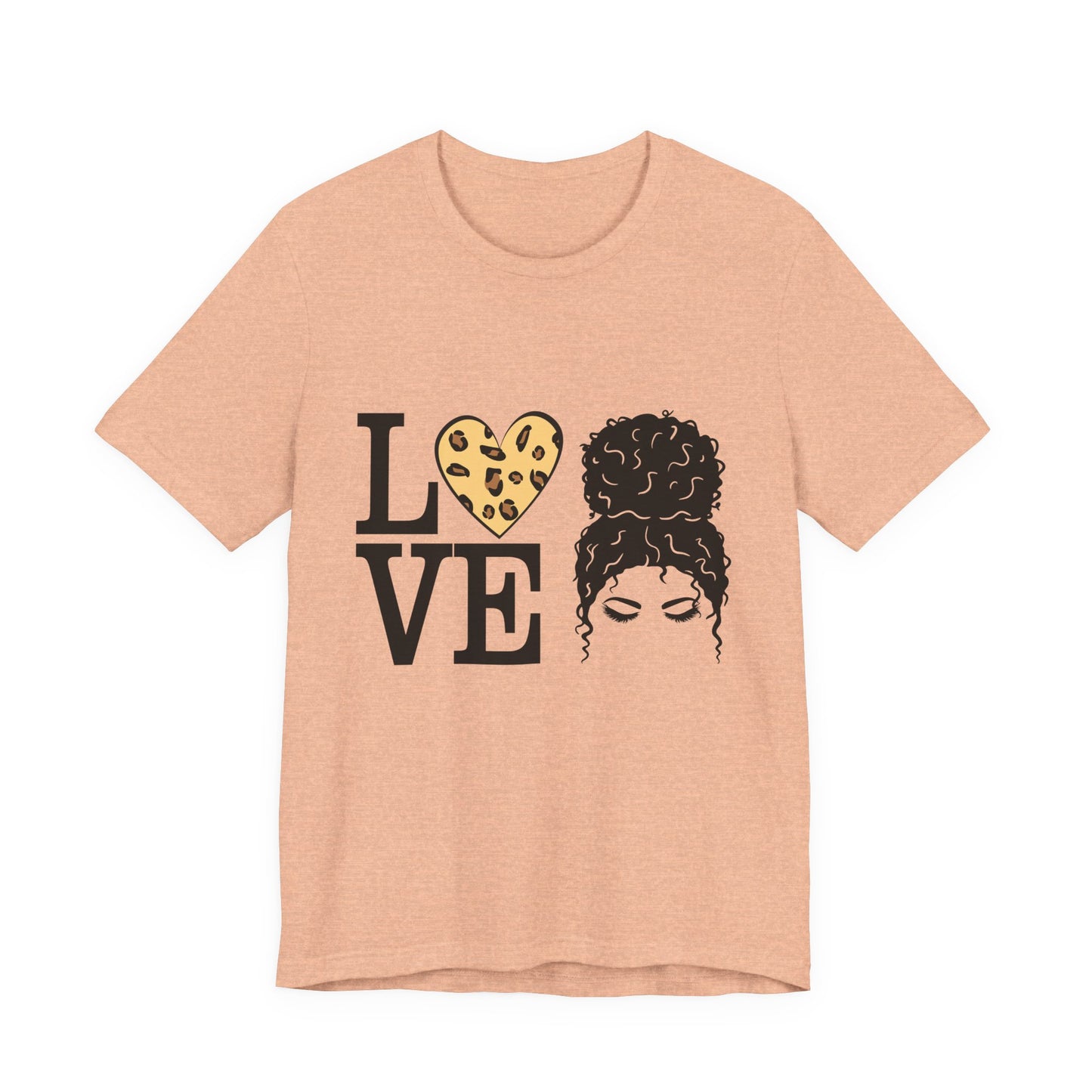 Love Print Girl Tee, Cute Gift for Dates, Casual Everyday Wear, Valentine's Day Top, Unique Fashion Statement for Ladies