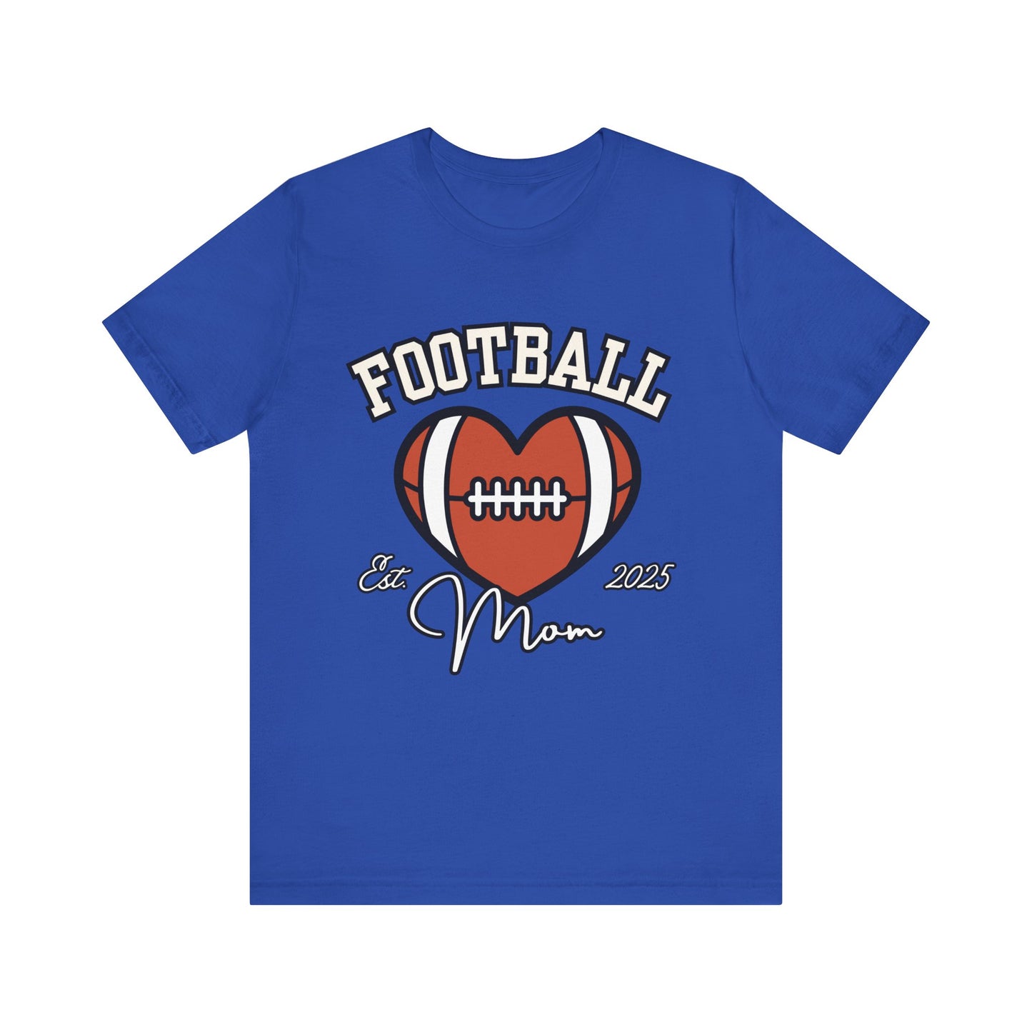 Football Heart Mom Tee, Gift for Sports Moms, Unisex Football Shirt, Casual Daywear, Game Day Outfit, Football Fan Gift