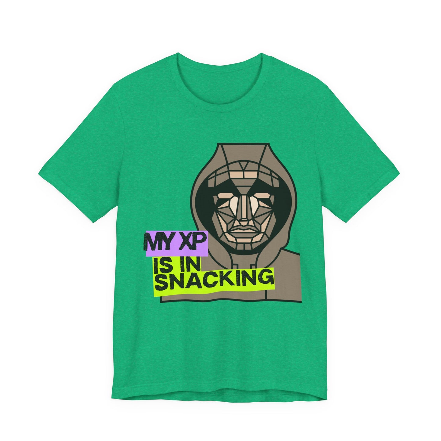 Snack Gaming Short Sleeve Tee, Funny Gamer T-Shirt, Gift for Gamers, Casual Wear, Snack Lover Tee, Unique Graphic Tee