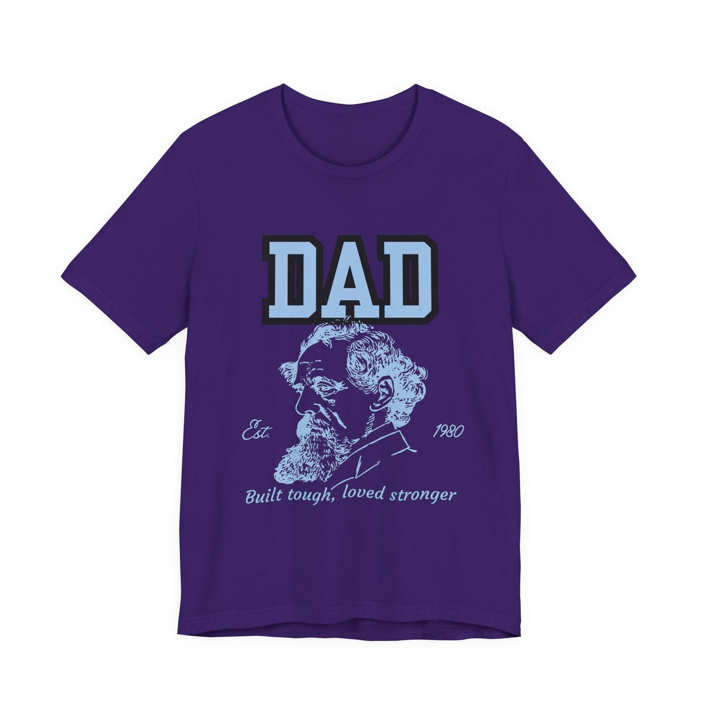 Dad's Long Beard Unisex Tee | Built Tough Loved Stronger | Father's Day Gift, Casual Wear, Family Reunion, Birthday Gift, Summer Style
