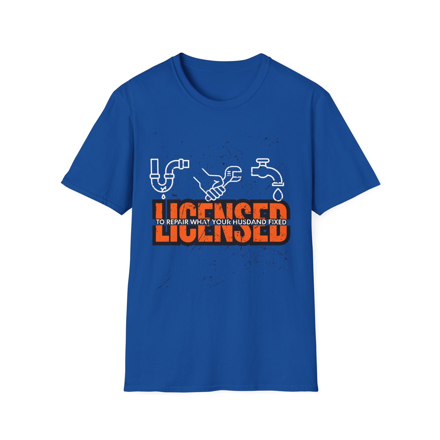 Licensed Repair Humor Unisex T-Shirt, Funny Gift for Handyman, Plumbing Lover, Homeowner Gift, Plumber T-shirt