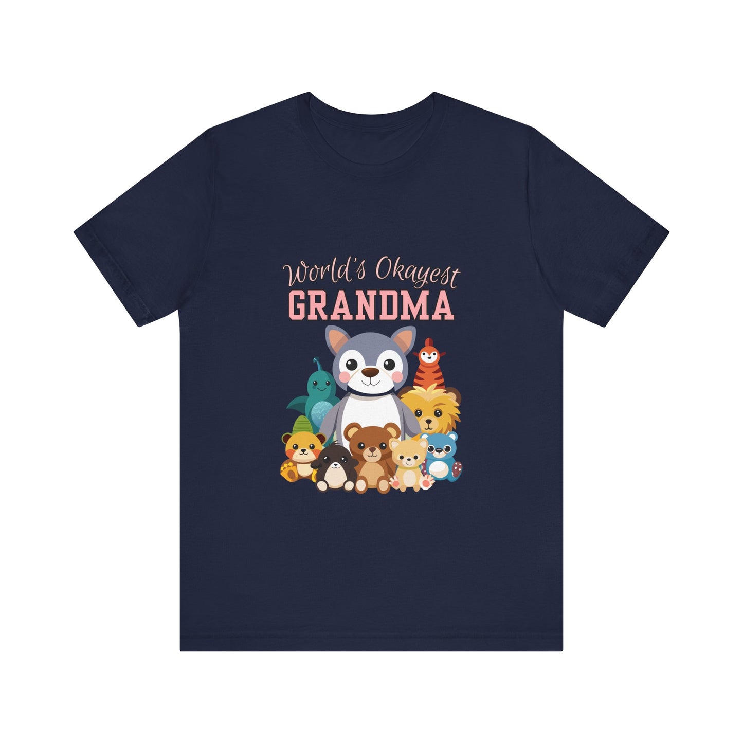 World's Okayest Grandma Tee, Cute Grandma Shirt, Animal Lover Gift, Funny Gift for Grandparents, Mother's Day Gift
