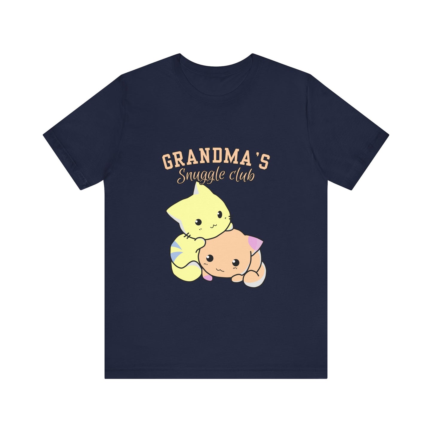 Grandma's Snuggle Club Tee, Cozy Gift for Grandma, Cute Cat Graphic Shirt, Family Gathering Outfit, Birthday Gift for Grandma