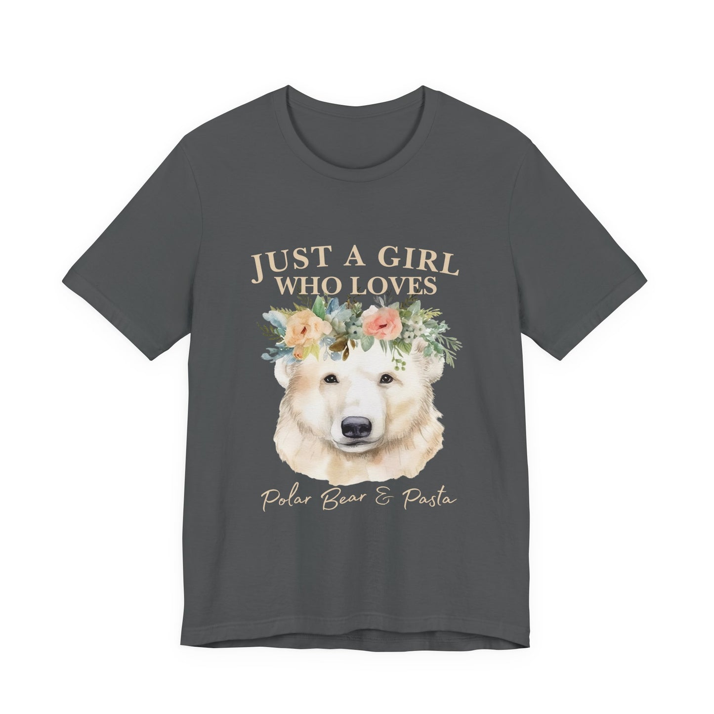 Just a Girl Who Loves Polar Bears Tee, Cute Animal Lover Gift, Nature Tee, Casual Wear, Eco-friendly Shirt, Pet Lover Apparel