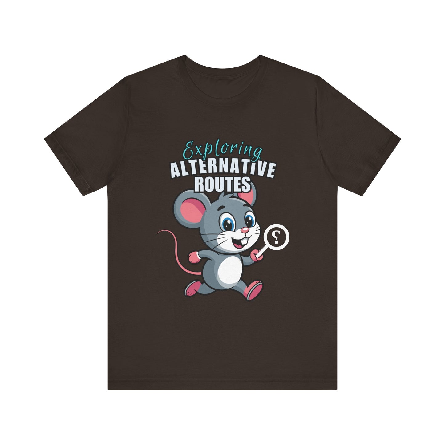 Exploring Alternative Routes Tee, Fun Mouse Graphic T-Shirt, Unisex Casual Shirt, Gift for Animal Lovers, Kids & Adults