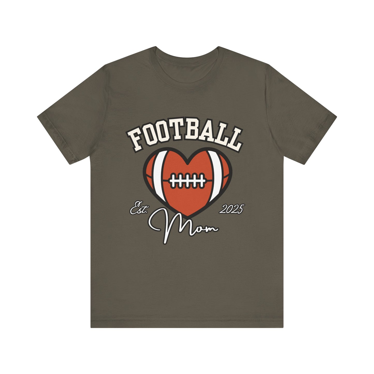Football Heart Mom Tee, Gift for Sports Moms, Unisex Football Shirt, Casual Daywear, Game Day Outfit, Football Fan Gift