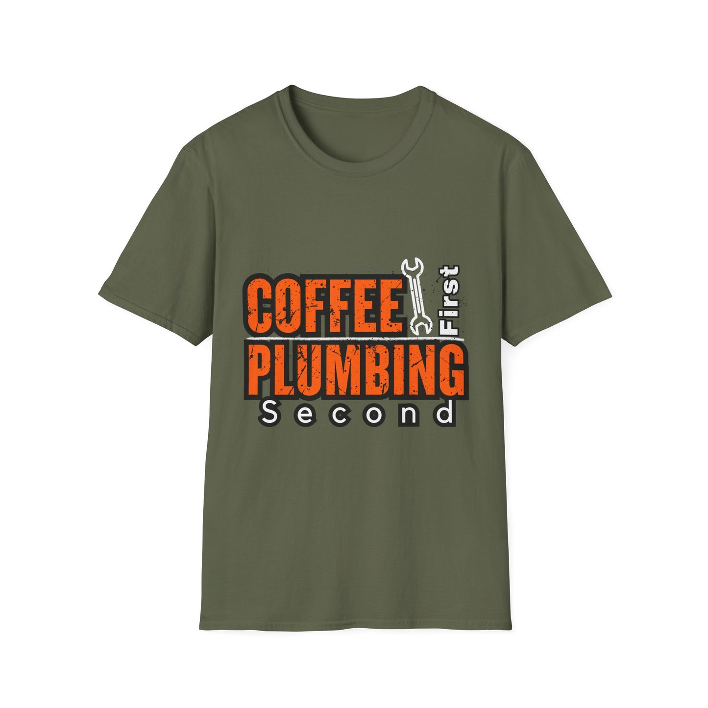 Coffee and Plumbing Unisex T-Shirt, Funny Plumber Shirt, Gift for Plumbers, Coffee Lovers Tee, Plumbing Gifts