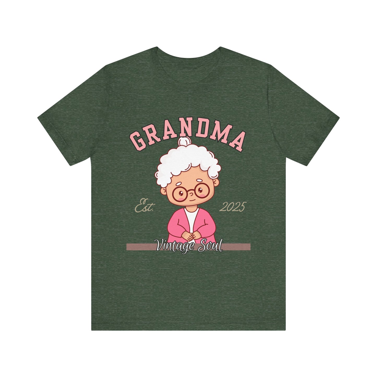 Vintage Grandma Unisex Tee - Perfect for Grandparents Day, Birthday Gift, Family Reunion Shirt, Cute Cartoon Design, Fun Casual Wear