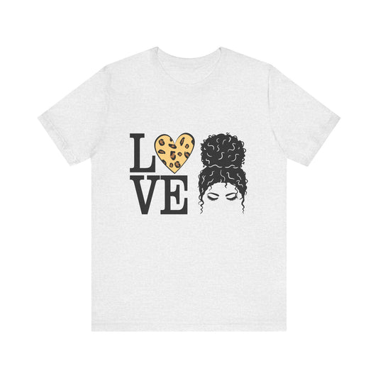 Love Print Girl Tee, Cute Gift for Dates, Casual Everyday Wear, Valentine's Day Top, Unique Fashion Statement for Ladies