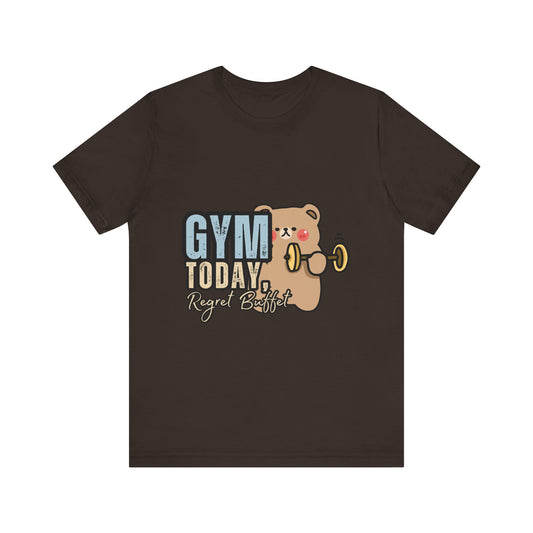 Adorable Gym Bear Unisex Tee - Perfect for Fitness Lovers, Cute Workout Shirt, Gift for Exercise Enthusiasts, Casual Wear, Fun Gym Apparel
