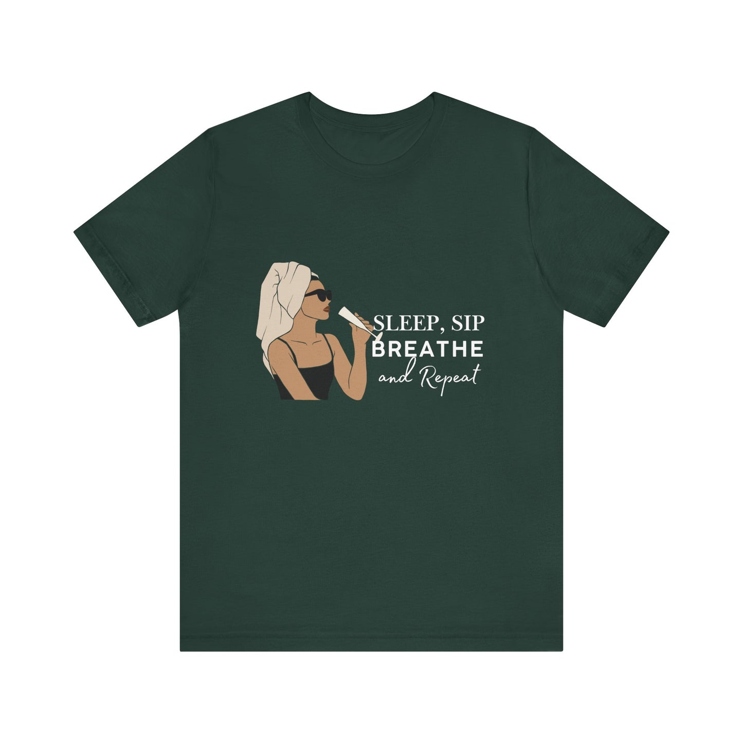Girl's Sleep & Sip Tee, Relaxation Shirt, Fashionable Weekend Top, Gift for Her, Cozy Lounge Tee, Inspirational Daily Wear