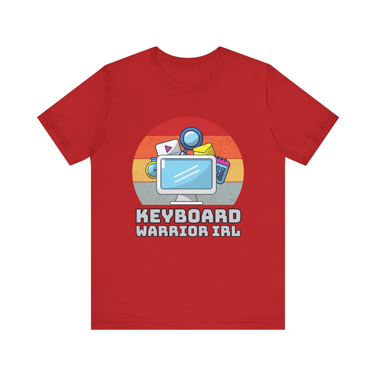 Playful Keyboard Warrior Tee, Gamer Shirt, Geek Fashion, Cute Coding Gift, Unisex Casual Tee, Retro Gaming Apparel