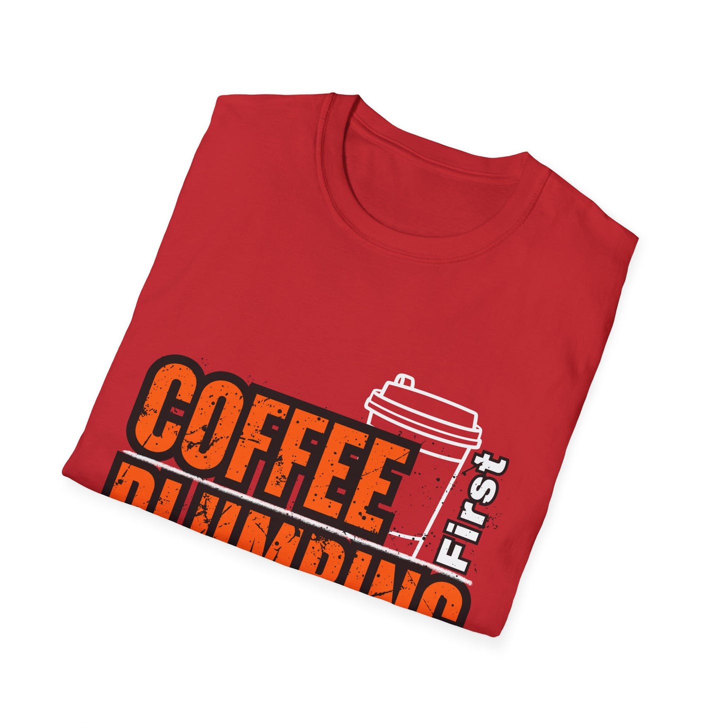 Coffee Plumbing Unisex Softstyle T-Shirt, Funny Coffee Lover Gift, DIY Plumbing Humor Tee, Casual Wear, Everyday Comfort