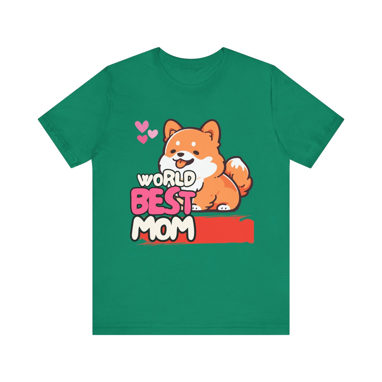 World's Best Mom Tee - Unisex Jersey Short Sleeve Shirt, Gift for Mother's Day, Cute Dog Design, Perfect for Moms, Gifts for Her