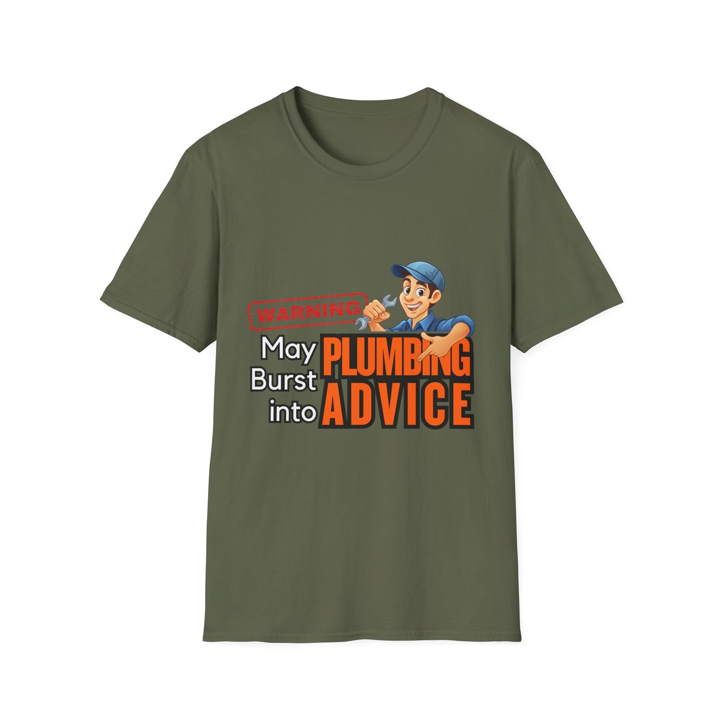 Funny Plumbing Advice T-Shirt, Gift for Plumbers, Unisex Tee, Humor Shirt, Plumbing Humor, Workwear, Dad Gift