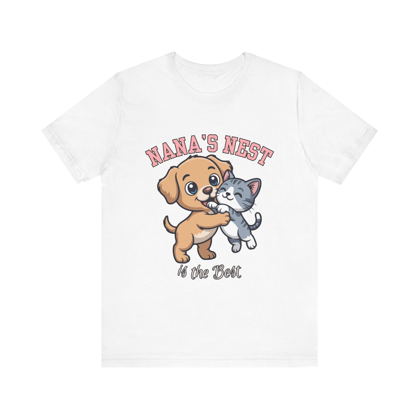 Nana's Nest Pets Unisex Tee, Cute Pet Lover T-Shirt, Gift for Dog and Cat Lovers, Family Reunion Shirt, Birthday Gift Idea