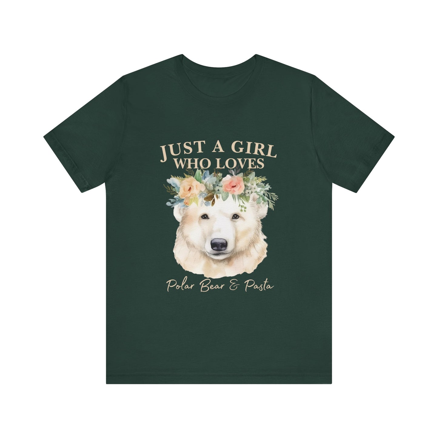 Just a Girl Who Loves Polar Bears Tee, Cute Animal Lover Gift, Nature Tee, Casual Wear, Eco-friendly Shirt, Pet Lover Apparel